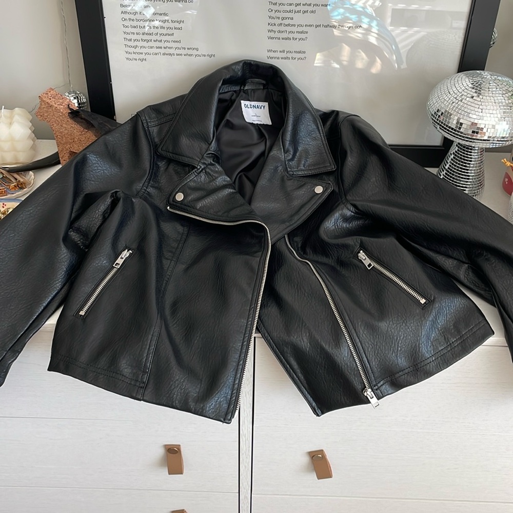 Faux leather jacket